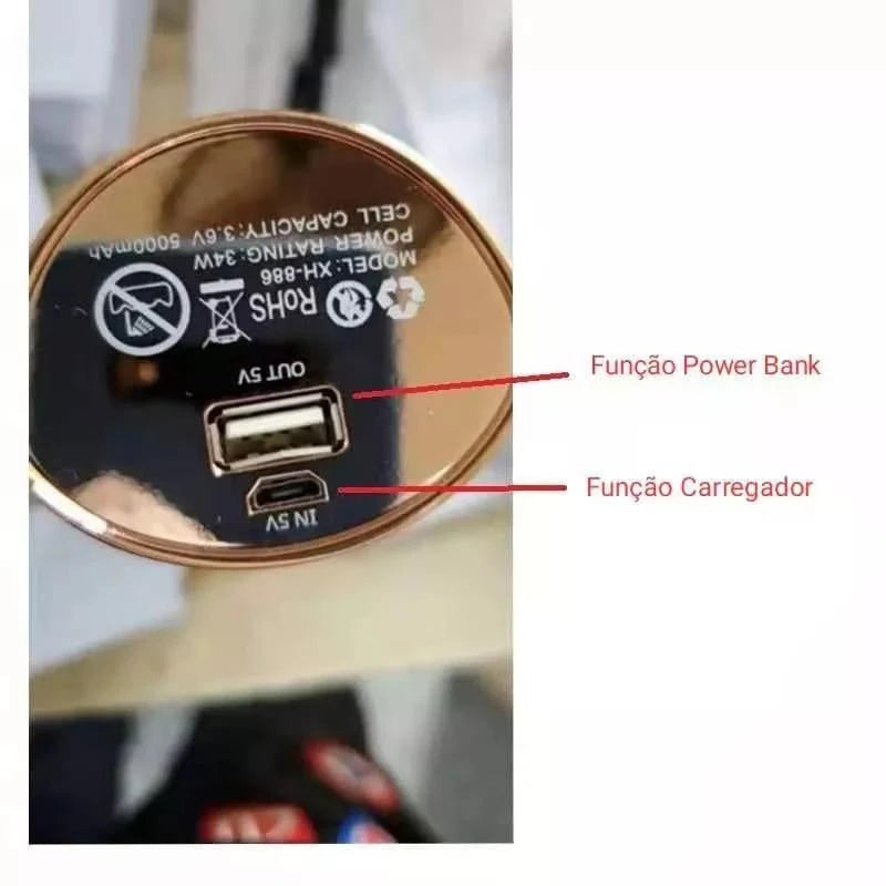 Modelador de Cachos Sem Fio Recarregável USB